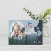 キッズロック登山誕生日写真 サンキューカード (スタンド正面)