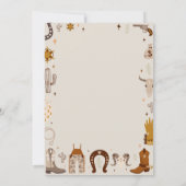 キッズロデオカウボーイ素朴ウェスタン 招待状 (裏面)