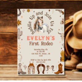 キッズロデオカウボーイ素朴ウェスタン 招待状