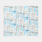 キッズロパーソナライズされたボット フリースブランケット (正面(横))