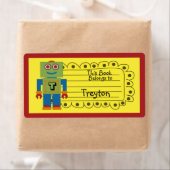 キッズロボパーソナライズされたットブックシール ラベル (インサイチュ)