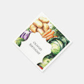 キッズローカル栽培農家市場誕生日 スタンダードカクテルナプキン (角)