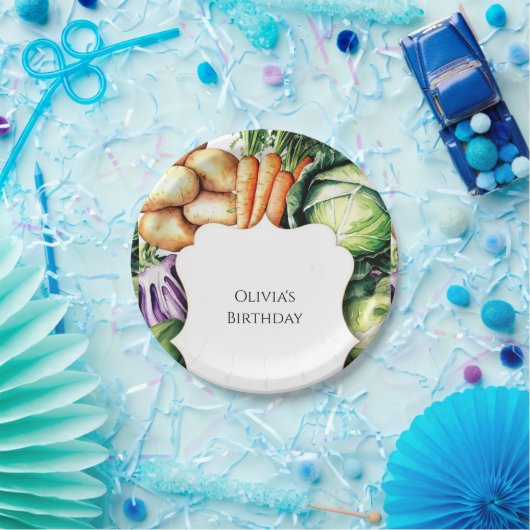 キッズローカル栽培農家市場誕生日 ペーパープレート (パーティー)