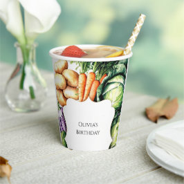 キッズローカル栽培農家市場誕生日 紙コップ