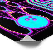 キッズローライン6ボーリングボウリングをする人、 クリケットの投手第6誕生日パー ポスター (角)