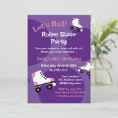 キッズローラースケートバースデーパーティ招待状 招待状 (スタンド正面)
