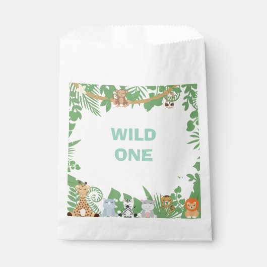 キッズワイルドワンバースデーパーティーの好意バッグ フェイバーバッグ (正面)