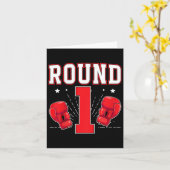 キッズワンボクシング誕生会1歳ボクサー カード (黄色い花)