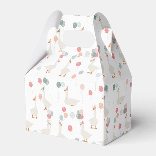 キッズワン間抜けガチョウかわいい誕生日パーティー フェイバーボックス (裏面サイド)