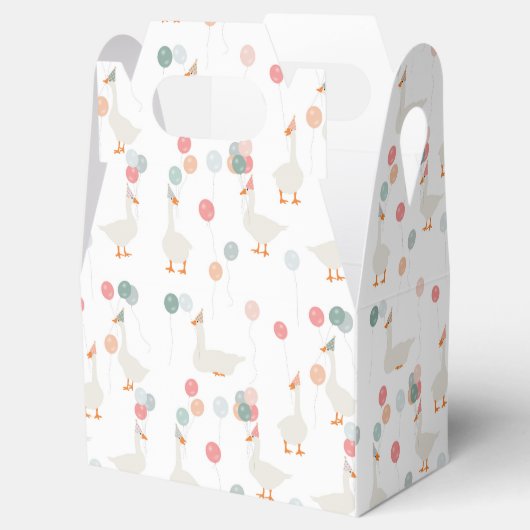 キッズワン間抜けガチョウかわいい誕生日パーティー フェイバーボックス (オープン)