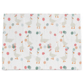 キッズワン間抜けガチョウかわいい誕生日パーティー ラージペーパーバッグ (正面)