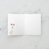 キッズワン間抜けグース1stかわいい誕生日 カード (内部)