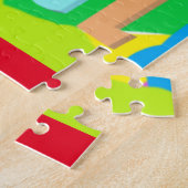 キッズワード教育パズルの大きな明るい色はっきりした ジグソーパズル (側面)