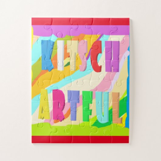 キッズワード教育パズルの大きな明るい色はっきりした ジグソーパズル (縦)