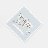 キッズワールドマップアニマル スタンダードランチョンナプキン (角)