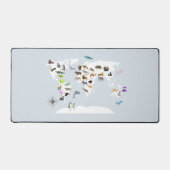 キッズワールドマップアニマル デスクマット (正面)