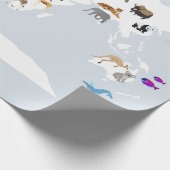 キッズワールドマップアニマル ラッピングペーパー (角)