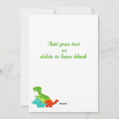 キッズヴァレンティーンズデイディノミートおもしろいフラット シーズンカード (裏面)