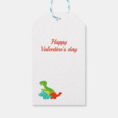 キッズヴァレンティーンズデイ恐竜ディノカラフルダニ ギフトタグ (裏面)