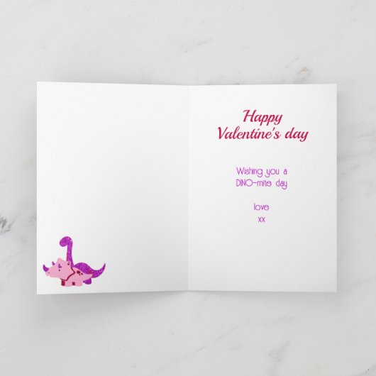 キッズヴァレンティーンズデーガーリー恐竜ディノダニ シーズンカード (内部)