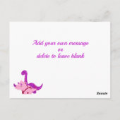 キッズヴァレンティーンズデーガーリー恐竜ディノダニ ポストカード (裏面)