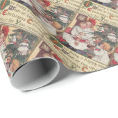 キッズヴィンテビクトリアンージクリスマスラッピング紙 ラッピングペーパー (ロールコーナー)