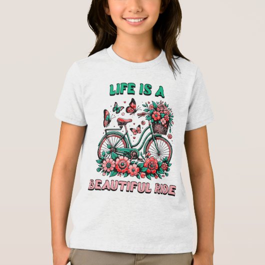 キッズヴィンテージ自転車 トライブレンドＴシャツ (正面)