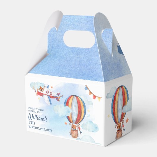 キッズヴィンテージ航空誕生日パーティーありがとう フェイバーボックス (正面サイド)