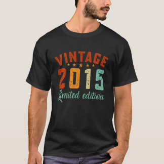 キッズヴィンテージ2015 8歳レトロ8誕生日 Tシャツ