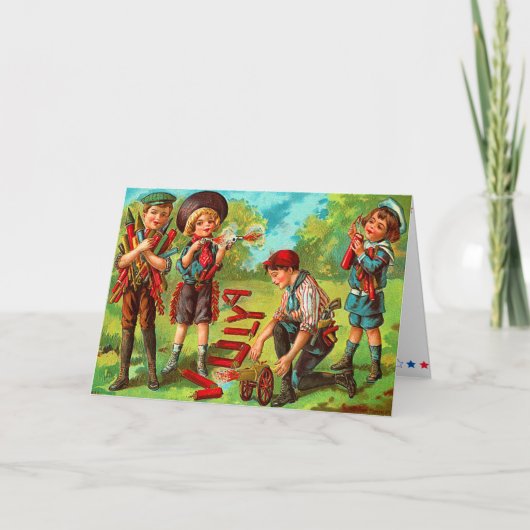 キッズヴィンテージ7月4日カード カード (正面)