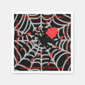 キッズヴェノムハローウィンパーティ スタンダードカクテルナプキン (正面)