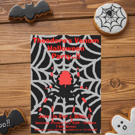 キッズヴェノムハローウィンパーティ 招待状