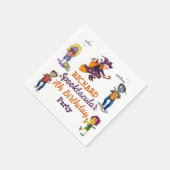 キッズ不気味ハロウィーンのコスチュームBir紙ナプキン スタンダードカクテルナプキン (角)