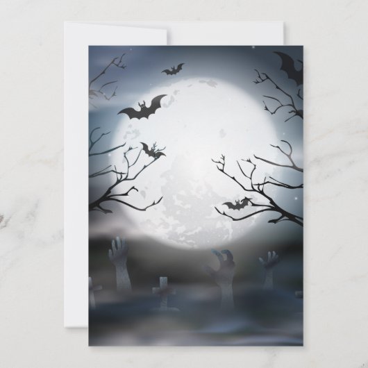 キッズ不気味ハローウィンパーティ 招待状 (裏面)