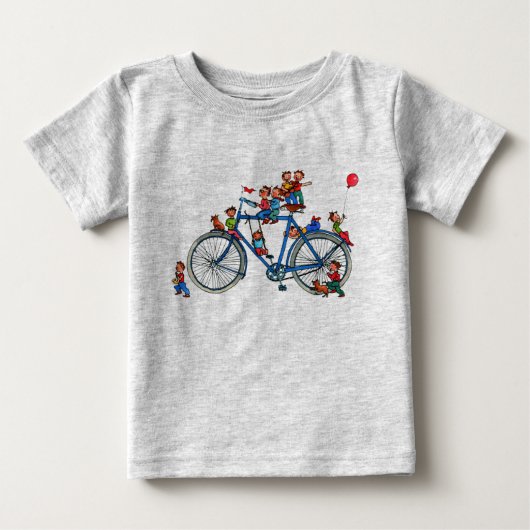 キッズ付き自転車ベビーシャツ ベビーTシャツ (正面)