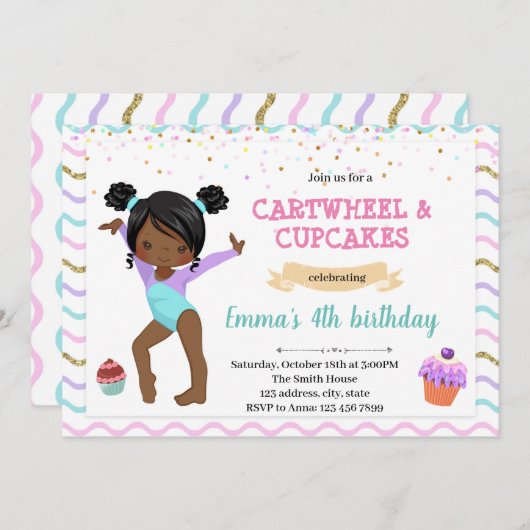 キッズ体操ダンスパーティの招待状 シーズンカード (正面/裏面)