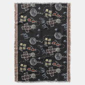 キッズ先生おもしろいリセス遊び場Chalkboardルーム スローブランケット (正面縦)