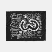 キッズ先生新学期第3級タイポージャ フリースブランケット (正面(横))