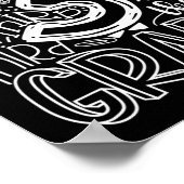 キッズ先生新学期第3級タイポージャ ポスター (角)