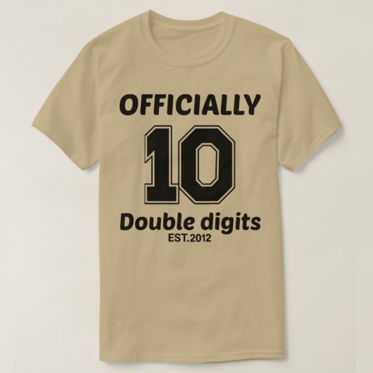 キッズ公式10ダブルデジット10誕生日Gif Tシャツ (デザイン正面)