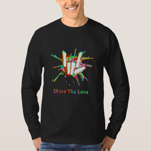キッズ共有ラブマーチ子供へアンドヤング Tシャツ (正面)
