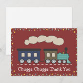 キッズ列車パーティーありがとう サンキューカード (正面/裏面)