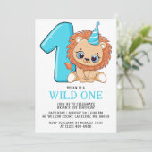 キッズ動物ジャングルの野生の1歳 招待状 (スタンド正面)