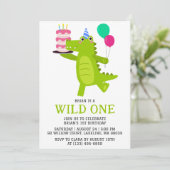 キッズ動物ジャングルの野生の1歳 招待状 (スタンド正面)