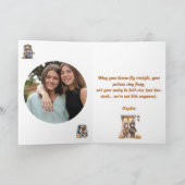 キッズ可愛いおもしろい写真モダンハロウィーンカード カード (内部)