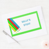 キッズ名タグステッカーラベル 長方形シール (封筒)