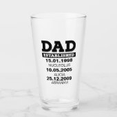 キッズ名付きパパ用エッチングビールグラス タンブラーグラス (正面)