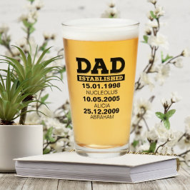 キッズ名付きパパ用エッチングビールグラス タンブラーグラス