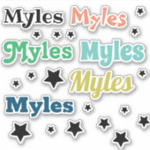 キッズ名前をカスタムするコンターシール シール (正面)