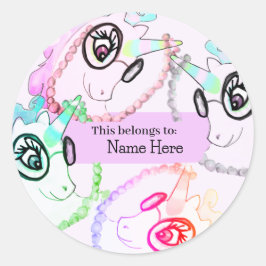 キッズ名前をカスタムする ラウンドシール